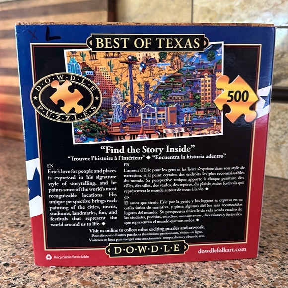 DOWDLE Best of Texas 500 piece puzzle - Picture 2 of 7